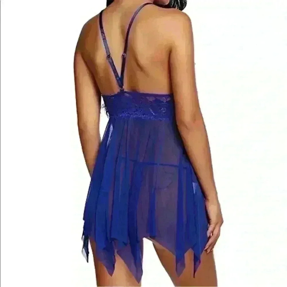 NWT Blue Lingerie with panty - Picture 2 of 3